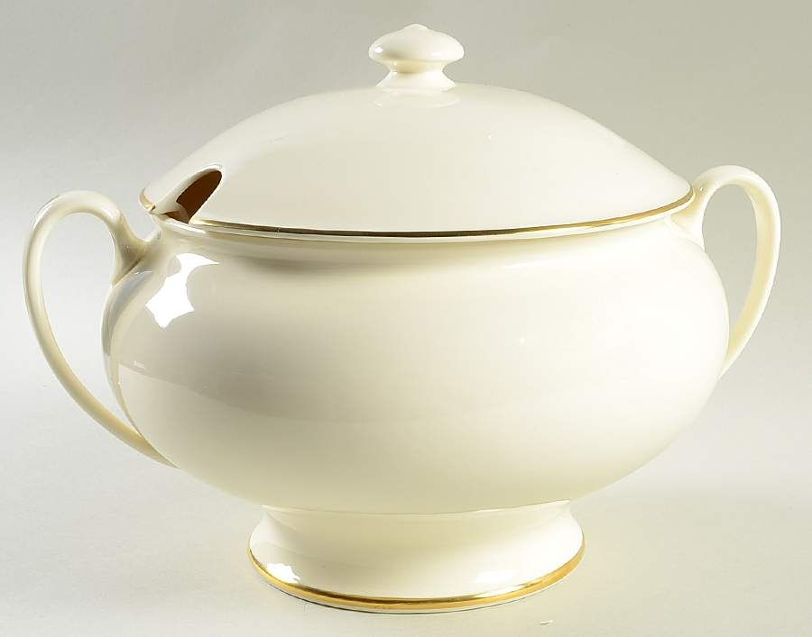 Heather (Gold Trim, Albion Shape) Tureen & Lid by Royal Doulton-1
