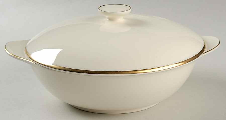 Heather (Gold Trim, Albion Shape) Round Covered Vegetable by Royal Doulton-1
