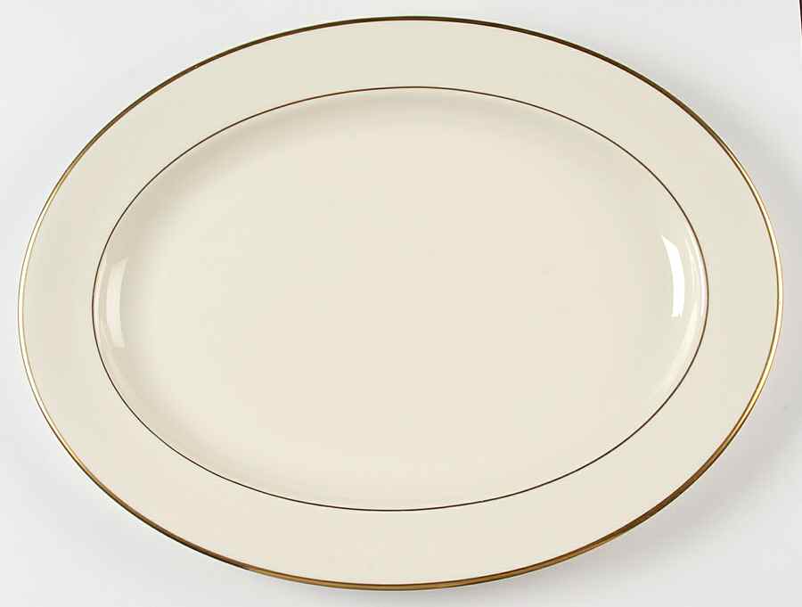 Heather (Gold Trim, Albion Shape) 16" Oval Serving Platter by Royal Doulton-1
