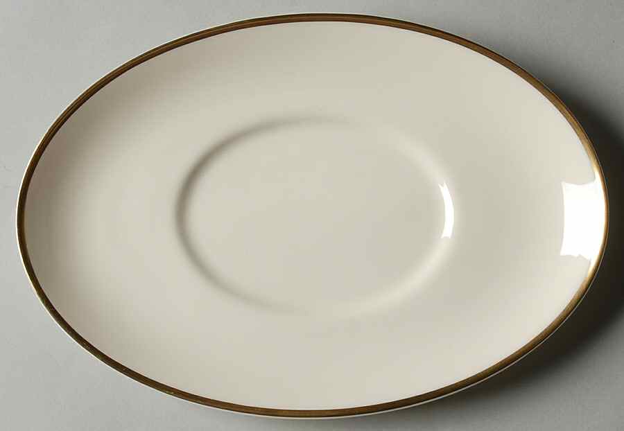 Heather (Gold Trim, Albion Shape) Underplate for Gravy Boat by Royal Doulton-1