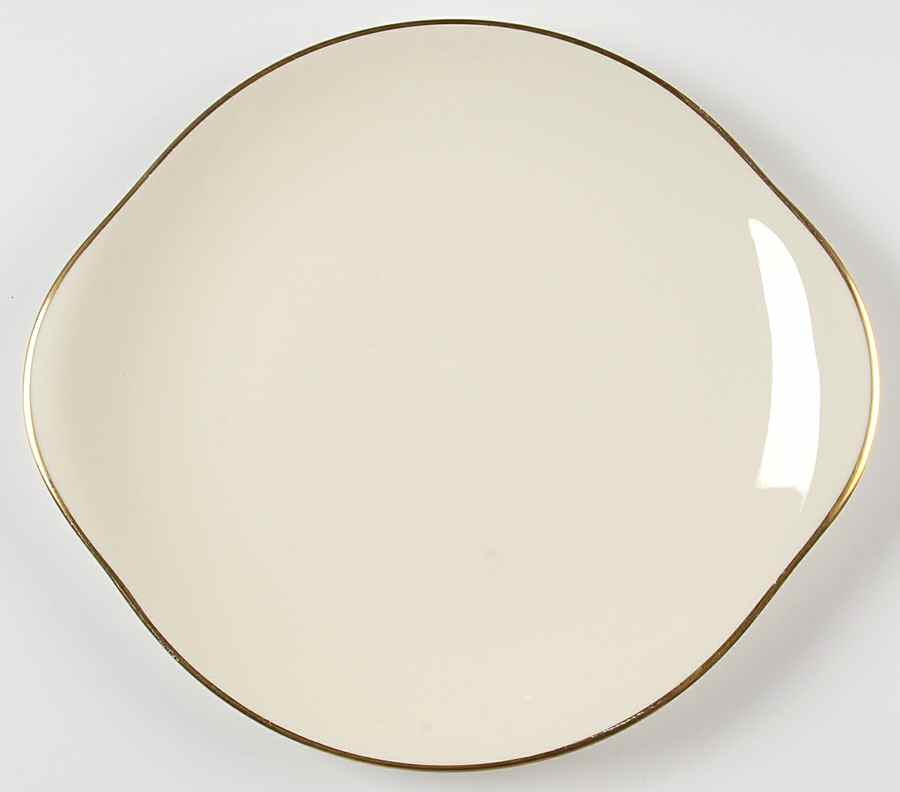 Heather (Gold Trim, Albion Shape) Handled Cake Plate by Royal Doulton-1