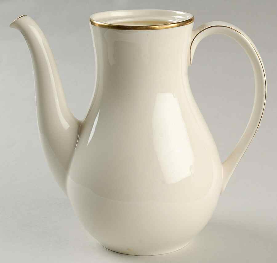 Heather (Gold Trim, Albion Shape) Coffee Pot No Lid by Royal Doulton-1