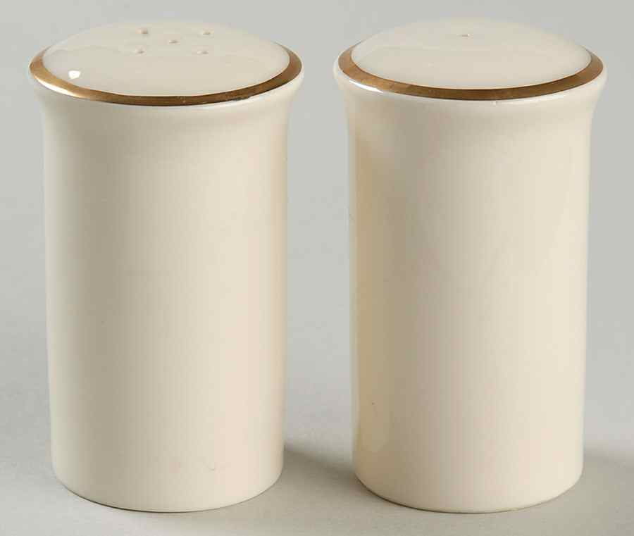 Heather (Gold Trim, Albion Shape) Salt & Pepper Set by Royal Doulton-1