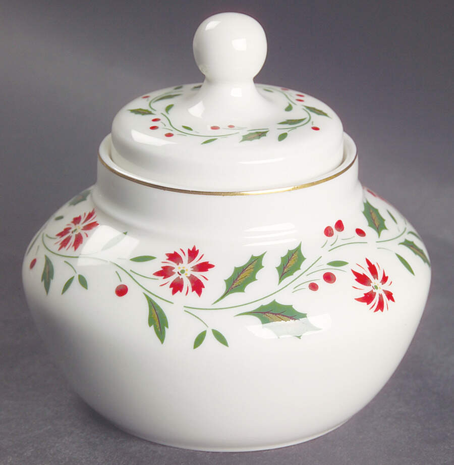 Holly Sugar Bowl & Lid by Royal Doulton-1