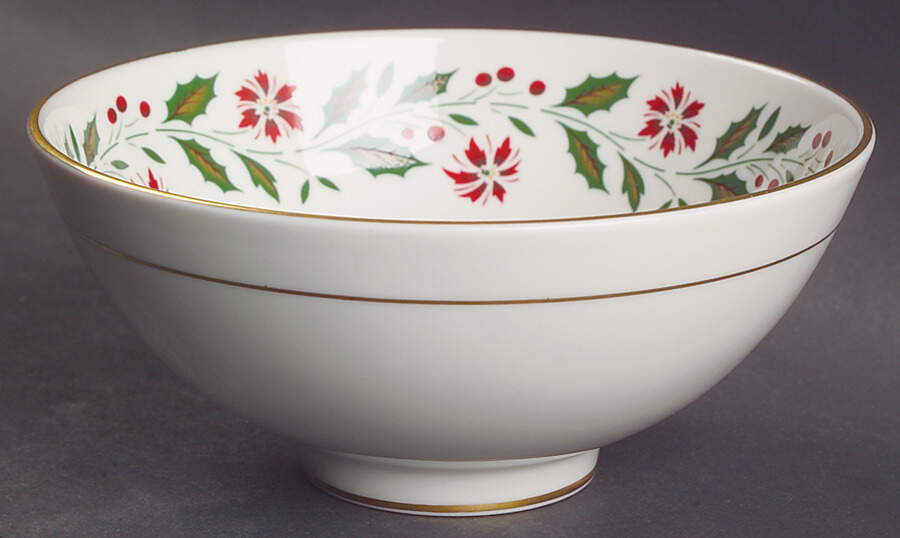 Holly Cranberry Bowl by Royal Doulton-1
