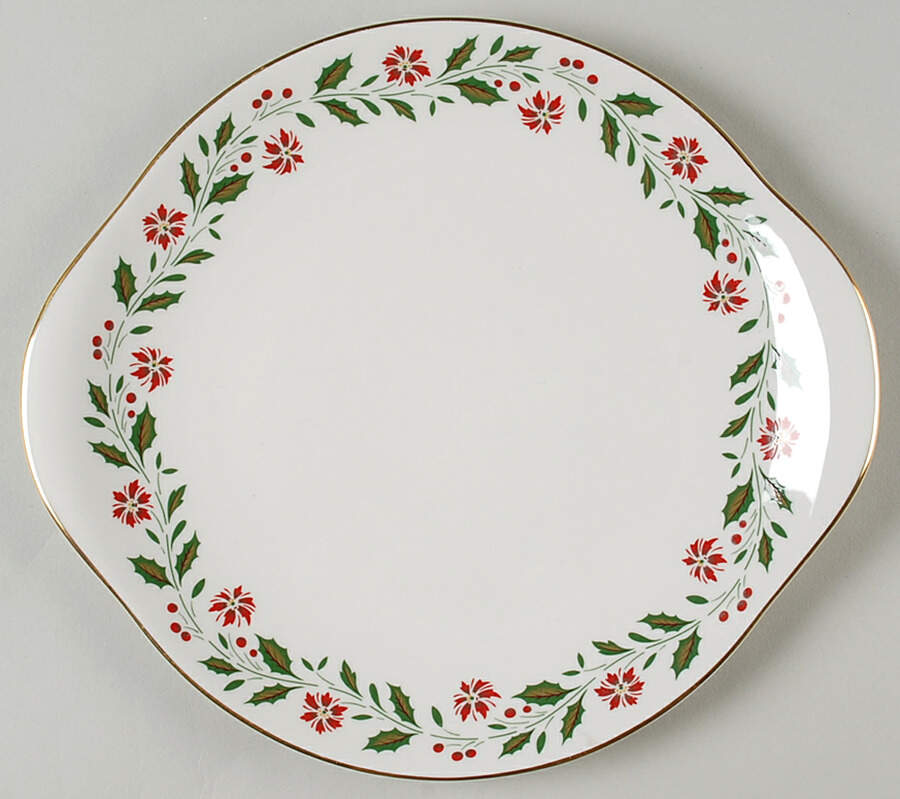 Holly Handled Cake Plate by Royal Doulton-1
