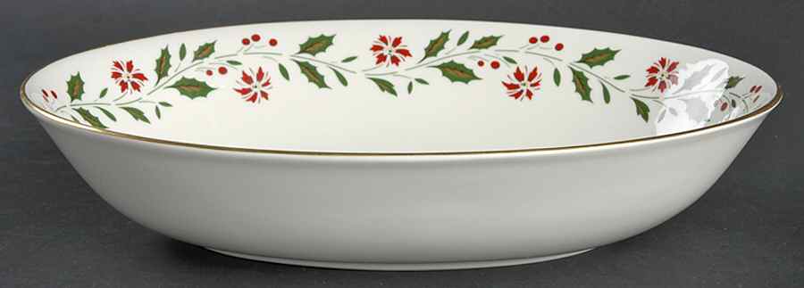 Holly 9" Oval Vegetable Bowl by Royal Doulton-1