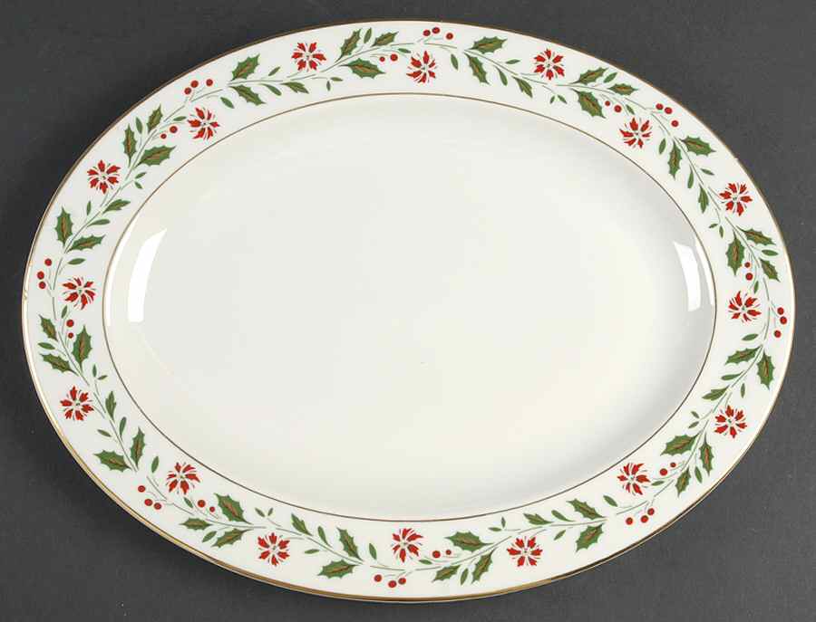 Holly 13" Oval Serving Platter by Royal Doulton-1