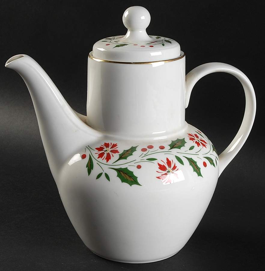 Holly Coffee Pot & Lid by Royal Doulton-1