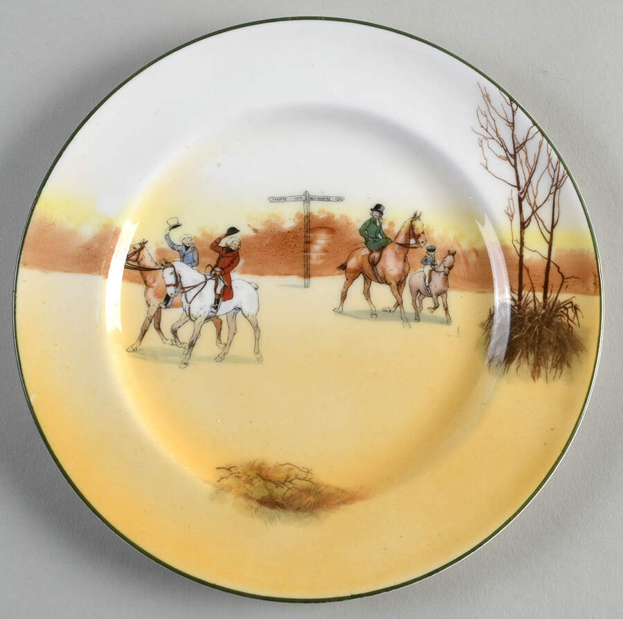 Hunting (John Peel, Bone) Salad Plate by Royal Doulton-1