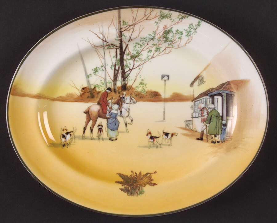 Hunting (John Peel, Bone) 10" Oval Serving Platter by Royal Doulton-1