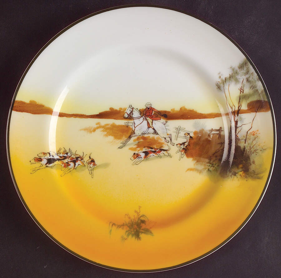 Hunting (John Peel, Bone) Bread & Butter Plate by Royal Doulton-1