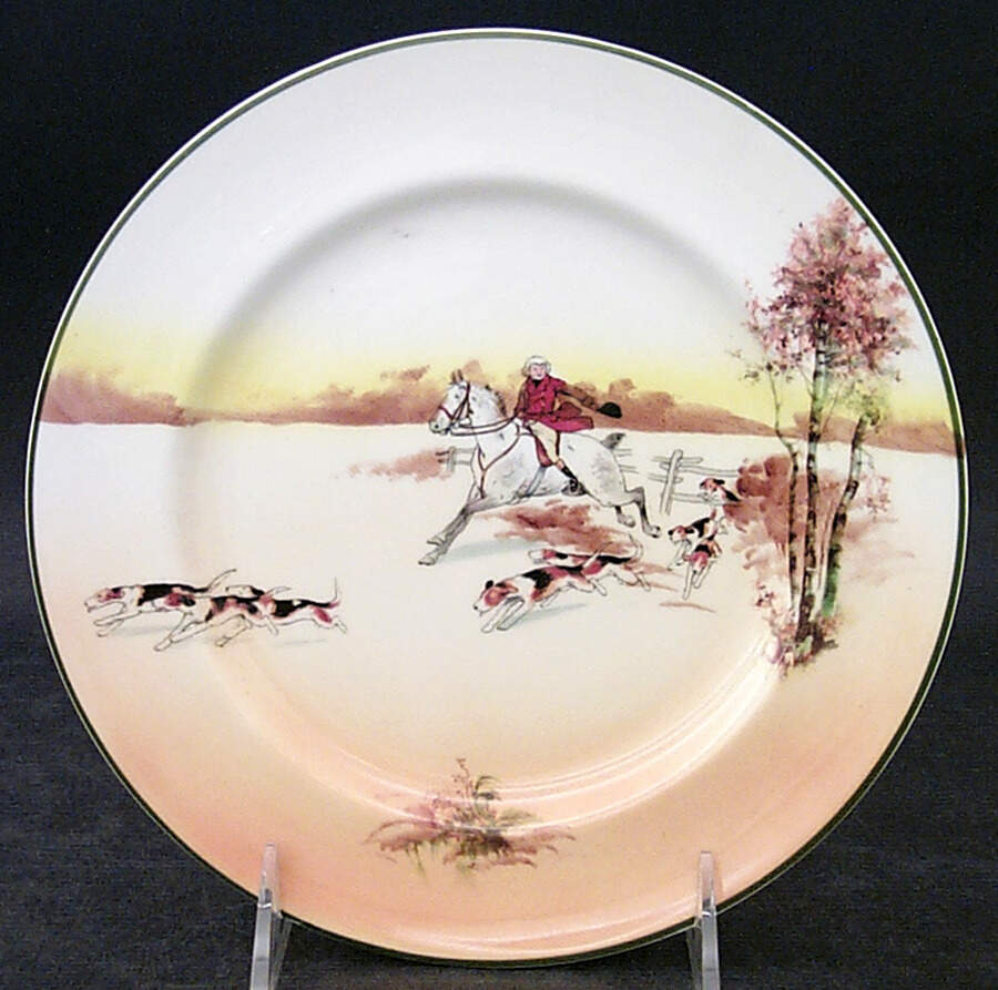 Hunting (John Peel, Bone) Salad Plate by Royal Doulton-1