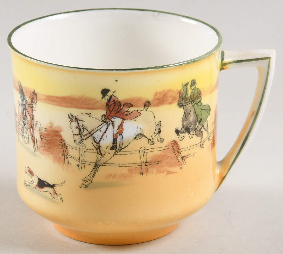 Hunting (John Peel, Bone) Flat Cup by Royal Doulton-1