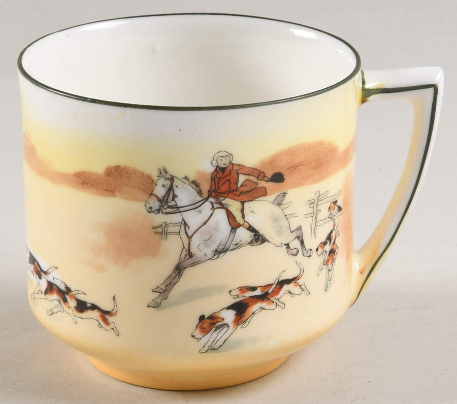 Hunting (John Peel, Bone) Flat Cup by Royal Doulton-1