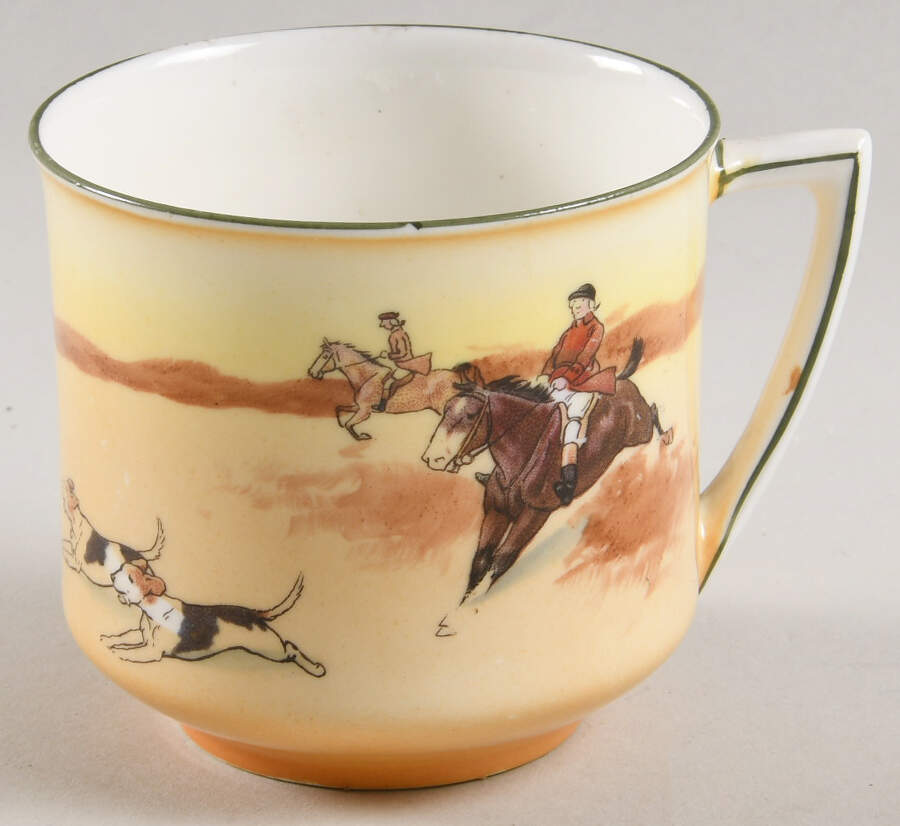 Hunting (John Peel, Bone) Flat Cup by Royal Doulton-1