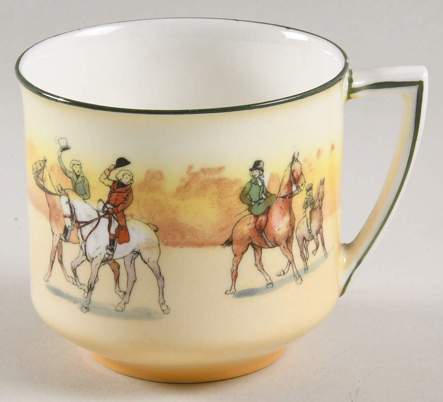 Hunting (John Peel, Bone) Flat Cup by Royal Doulton-1