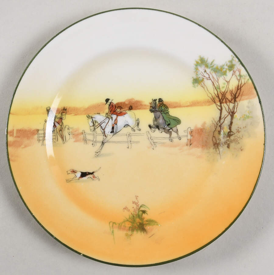Hunting (John Peel, Bone) Small Bread & Butter Plate by Royal Doulton-1