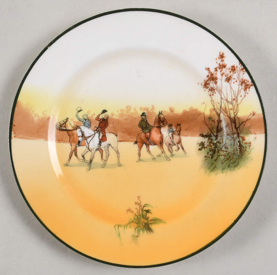 Hunting (John Peel, Bone) Small Bread & Butter Plate by Royal Doulton-1