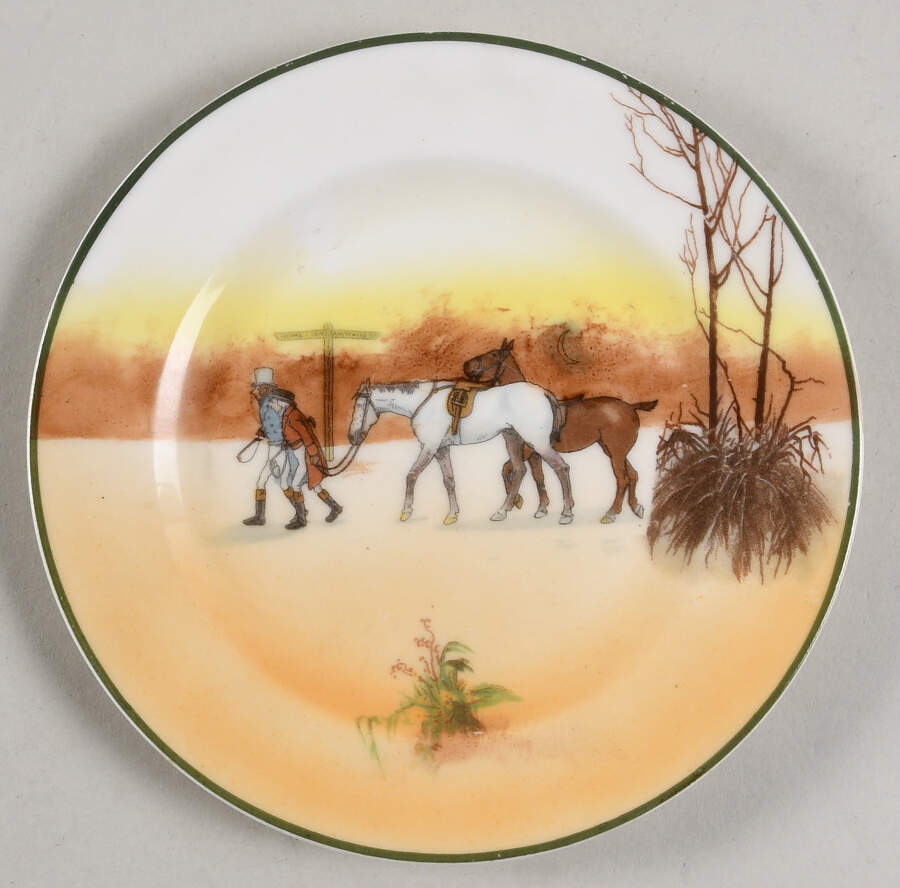 Hunting (John Peel, Bone) Small Bread & Butter Plate by Royal Doulton-1