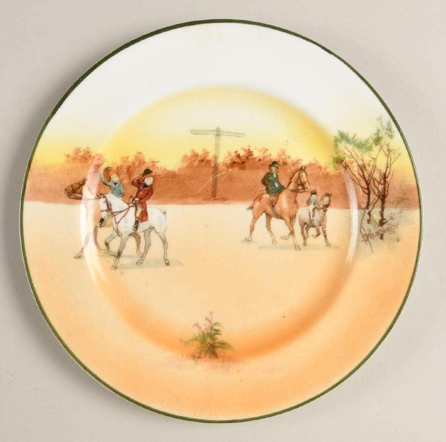 Hunting (John Peel, Bone) Salad Plate by Royal Doulton-1