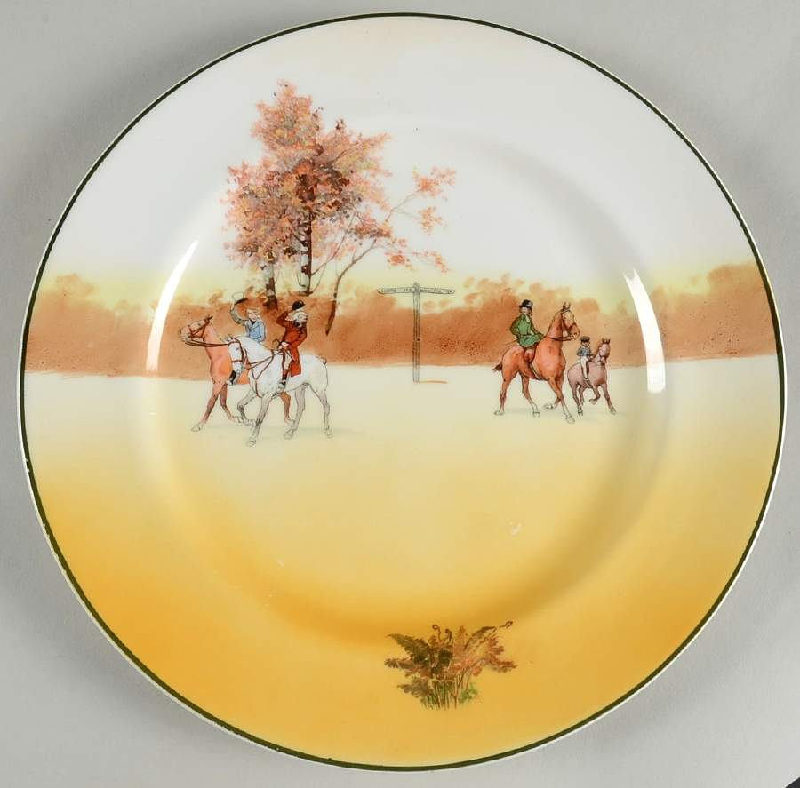 Hunting (John Peel, Bone) Dinner Plate by Royal Doulton-1