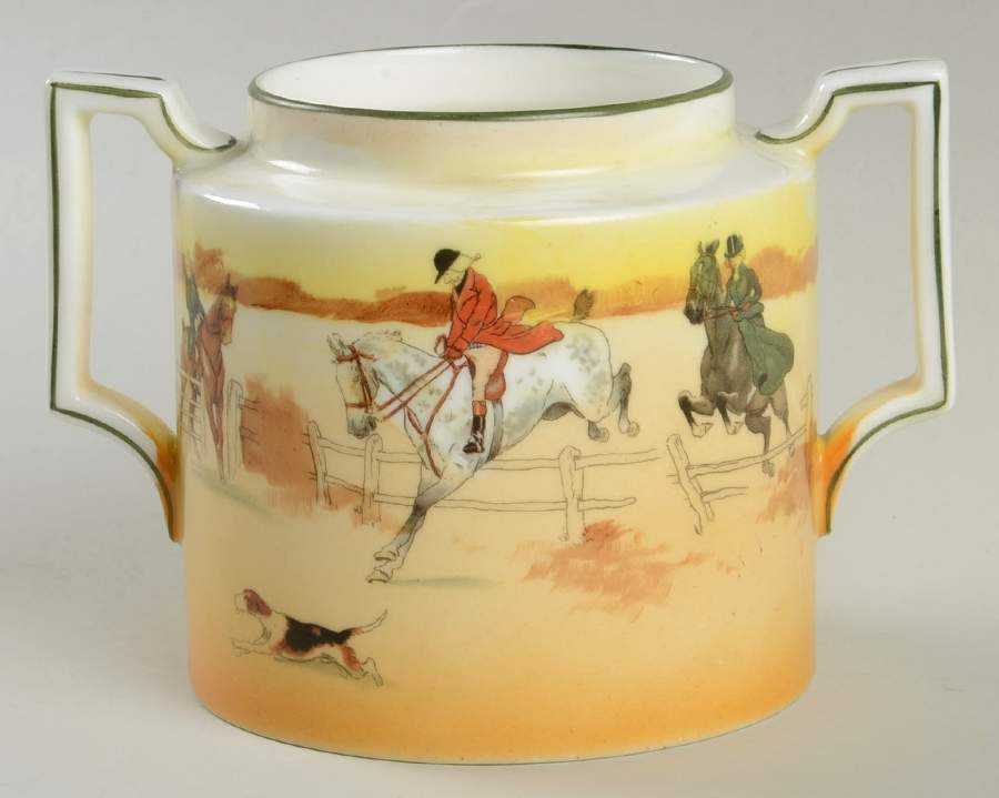 Hunting (John Peel, Bone) Sugar Bowl No Lid by Royal Doulton-1