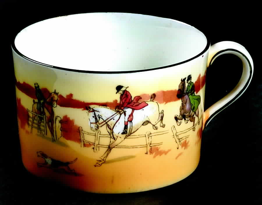 Hunting (John Peel, Bone) Flat Cup by Royal Doulton-1