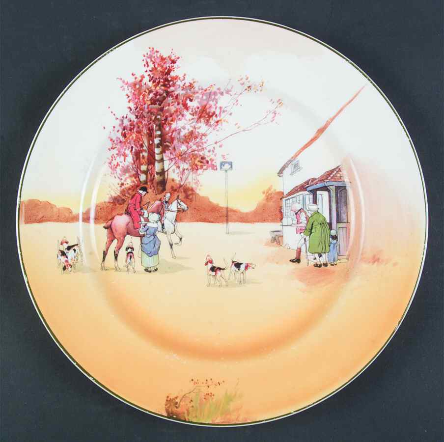 Hunting (John Peel, Bone) Dinner Plate by Royal Doulton-1