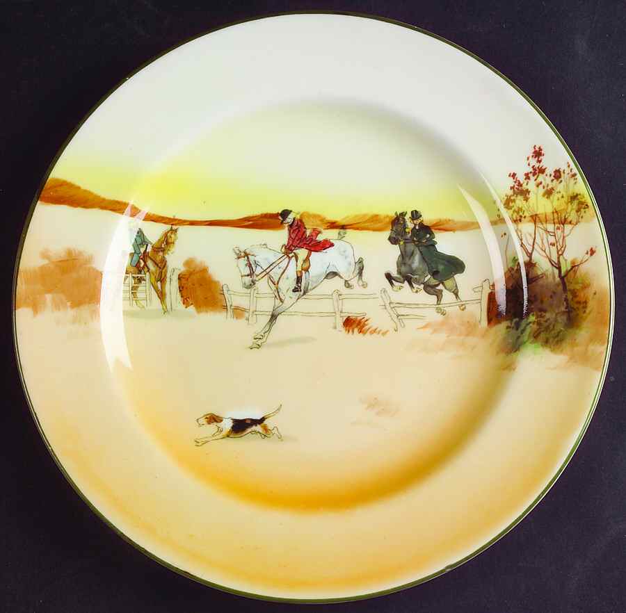 Hunting (John Peel, Bone) Salad Plate by Royal Doulton-1