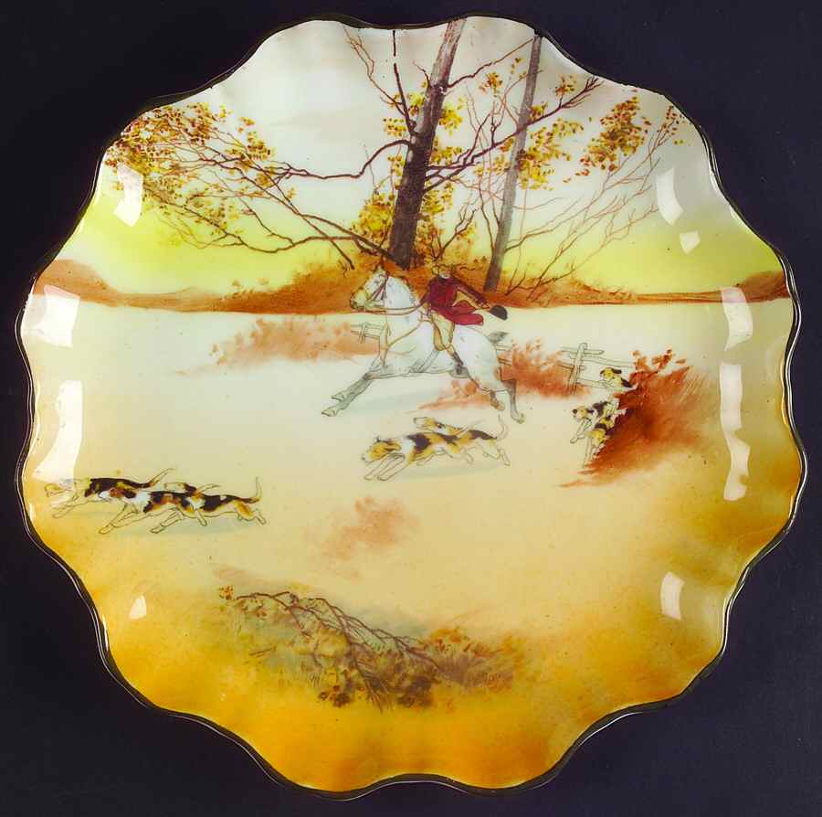 Hunting (John Peel, Bone) 8" Cookie Plate by Royal Doulton-1