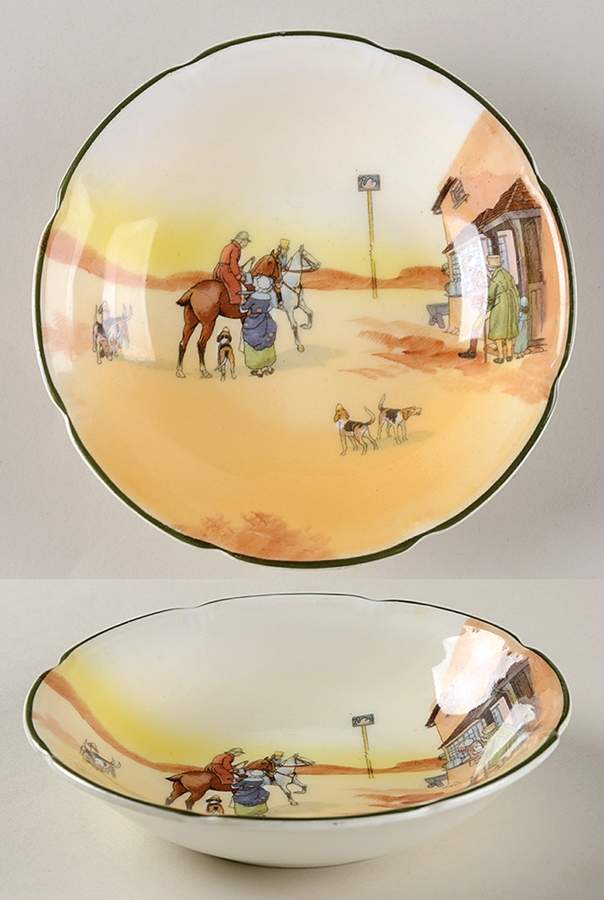 Hunting (John Peel, Bone) Fruit/Dessert (Sauce) Bowl by Royal Doulton-1