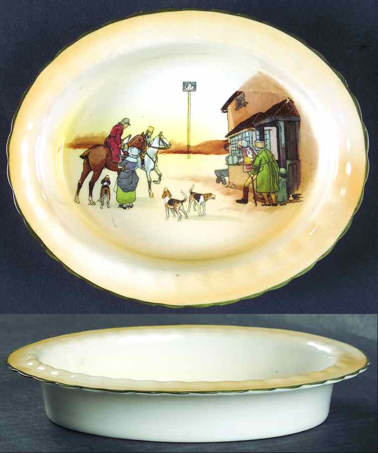 Hunting (John Peel, Bone) Rim Dish by Royal Doulton-1