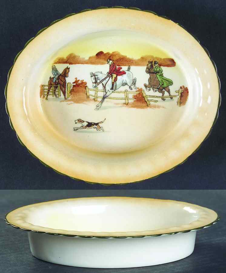 Hunting (John Peel, Bone) Rim Dish by Royal Doulton-1