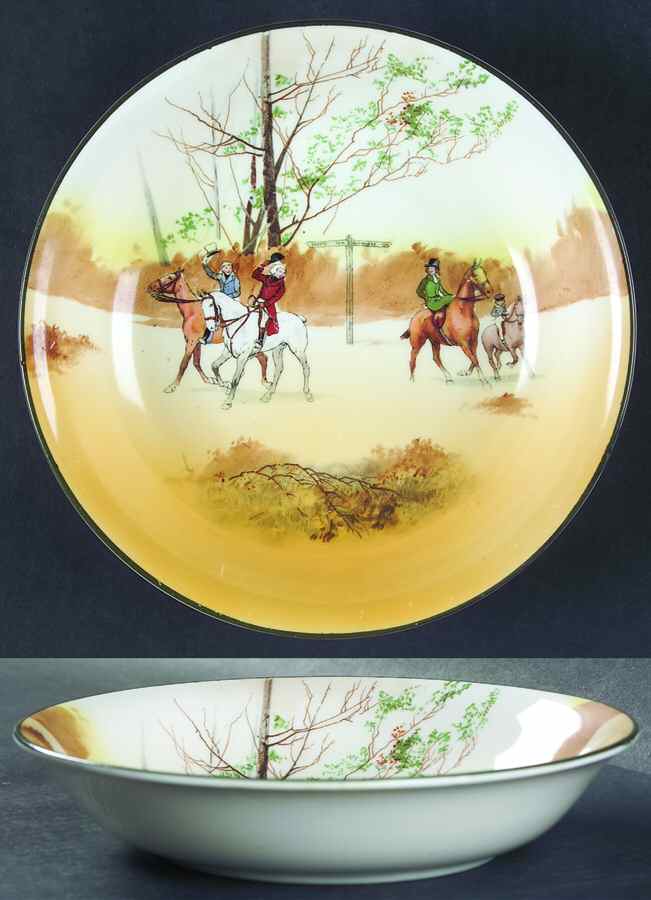 Hunting (John Peel, Bone) Coupe Soup Bowl by Royal Doulton-1