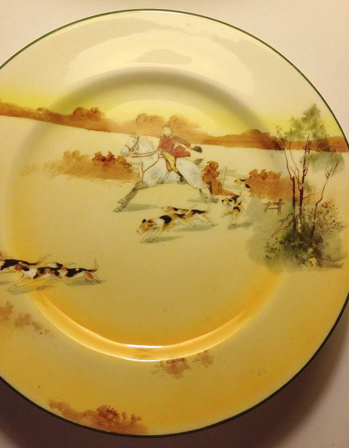 Hunting (John Peel, Bone) Salad Plate by Royal Doulton-1