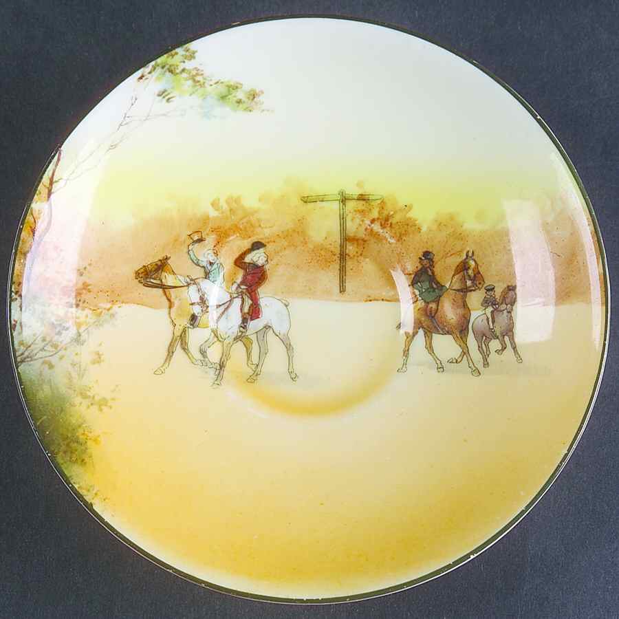 Hunting (John Peel, Bone) Saucer for Flat Cup by Royal Doulton-1