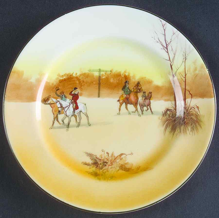 Hunting (John Peel, Bone) Bread & Butter Plate by Royal Doulton-1