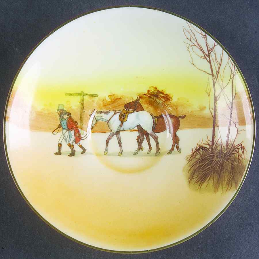 Hunting (John Peel, Bone) Saucer for Flat Cup by Royal Doulton-1