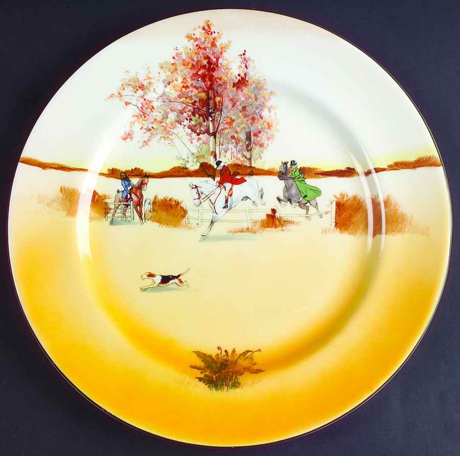 Hunting (John Peel, Bone) Dinner Plate by Royal Doulton-1