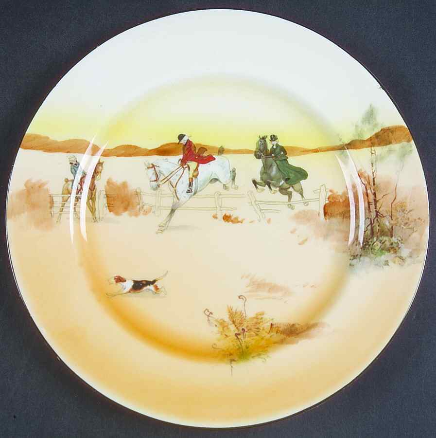 Hunting (John Peel, Bone) Salad Plate by Royal Doulton-1
