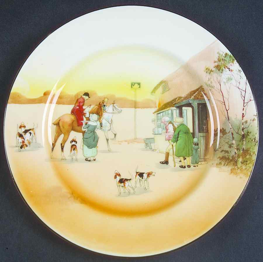 Hunting (John Peel, Bone) Salad Plate by Royal Doulton-1