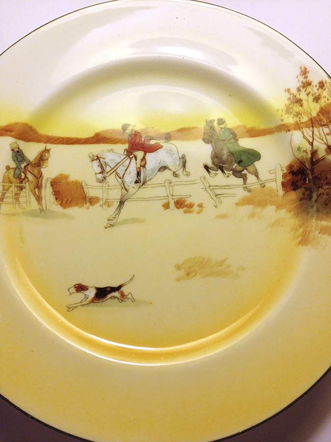 Hunting (John Peel, Bone) Luncheon Plate by Royal Doulton-1
