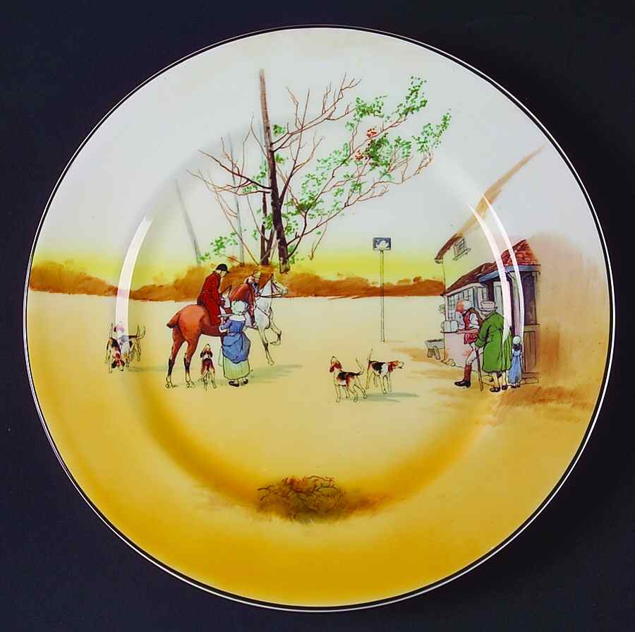 Hunting (John Peel, Bone) Dinner Plate by Royal Doulton-1