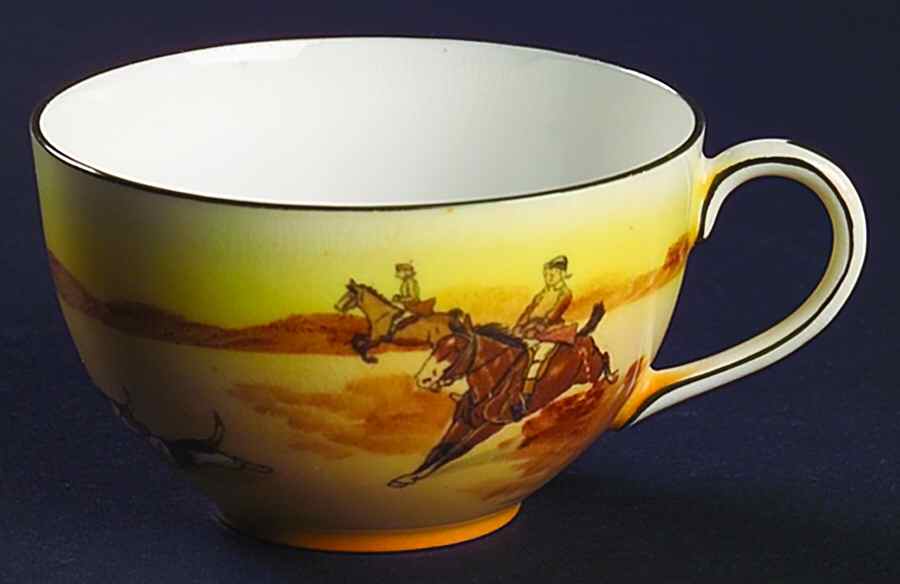 Hunting (John Peel, Bone) Flat Cup by Royal Doulton-1