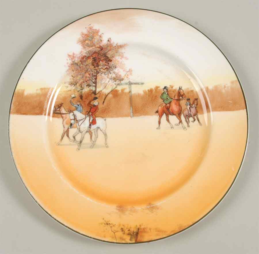 Hunting (John Peel, Bone) Luncheon Plate by Royal Doulton-1