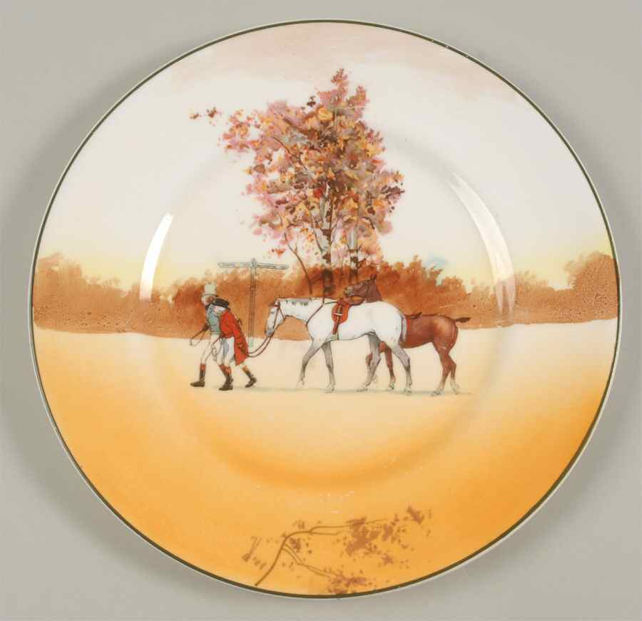 Hunting (John Peel, Bone) Luncheon Plate by Royal Doulton-1