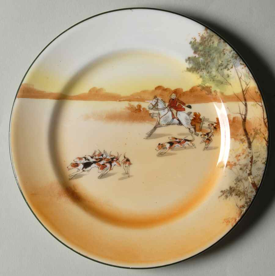 Hunting (John Peel, Bone) Bread & Butter Plate by Royal Doulton-1