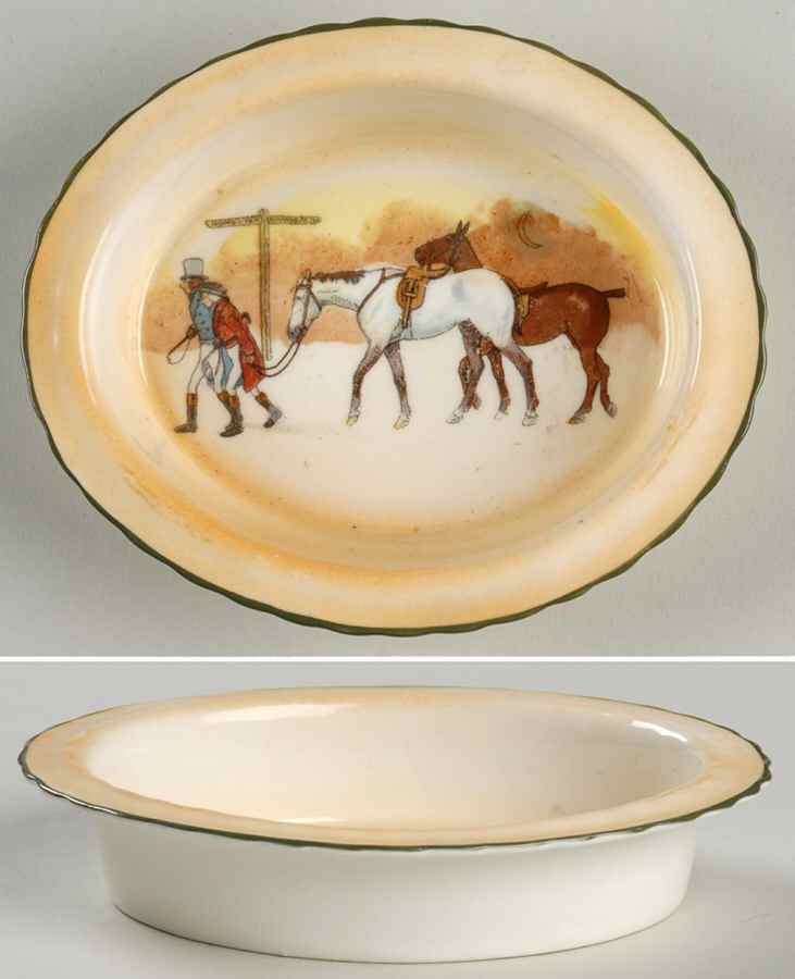 Hunting (John Peel, Bone) 4" Ashtray by Royal Doulton-1