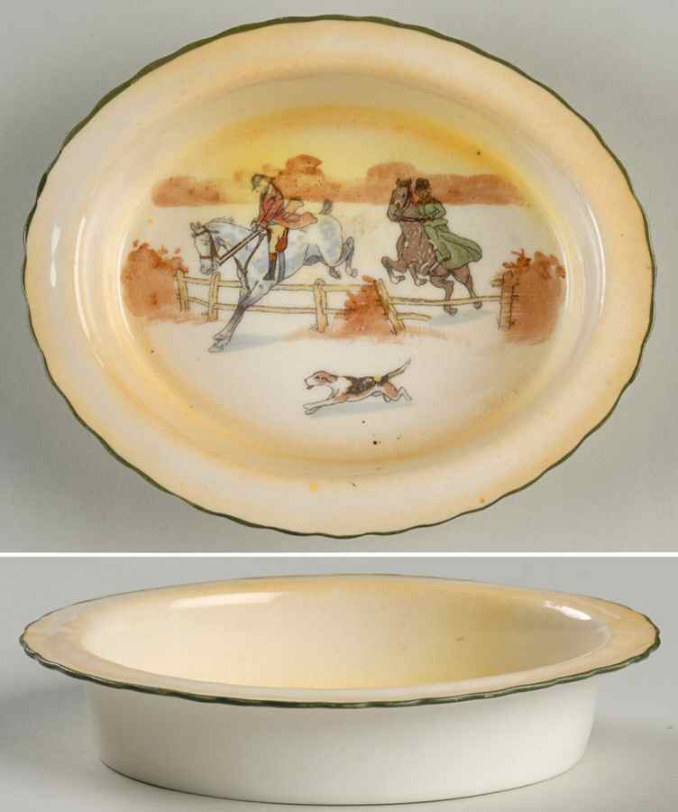 Hunting (John Peel, Bone) 4" Ashtray by Royal Doulton-1